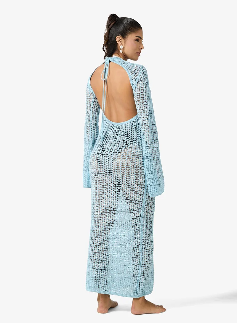 جينجر فستان شاطئ كروشيه كروساج